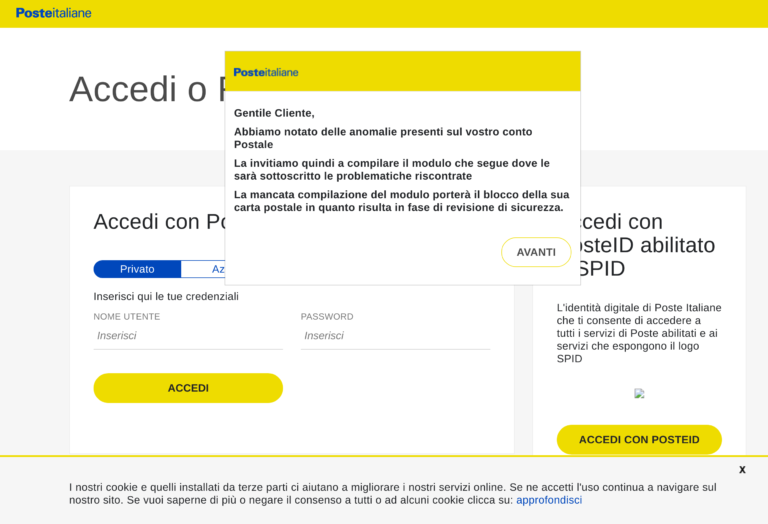 Posteid Si è Verificato Un Errore